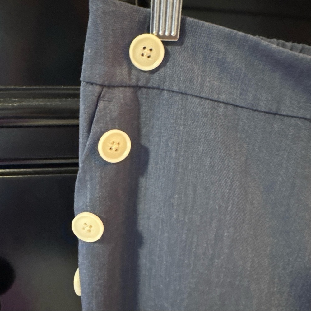 Blue Dress Pants W/Front Detail by Haver and Blair Sz S - Picture 2 of 10